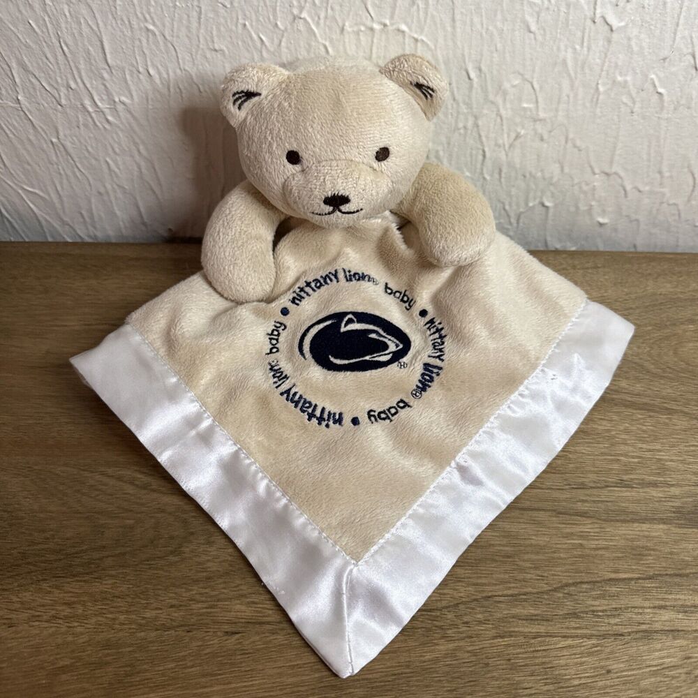 Penn State Nittany Lions Lovey Plush Baby Security Teddy Bear Blanket Blankie